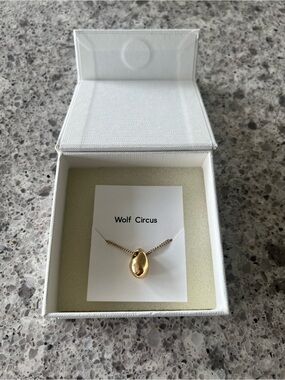 Wolf Circus 14K Plated Gold Bean Pendant Necklace